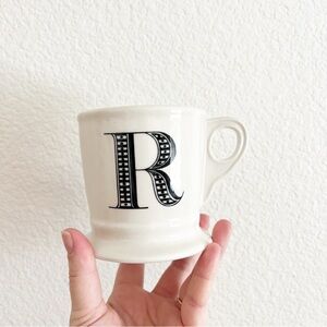 Anthropologie Monogram Initial Mug “R”